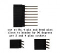  Art No. CON-105  Long 8 pins header to form right angle pins header sockets   $1.00 for 2